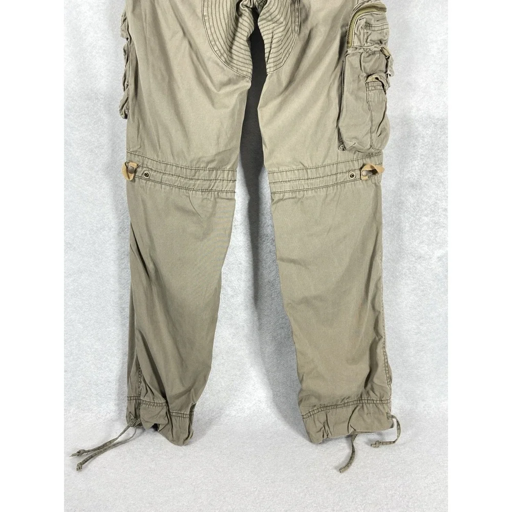 Vintage Polo Ralph Lauren Pants Womens 8 Khaki Paratrooper Military Cargo Y2K